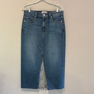 PAIGE Women's Blue Denim Skirt